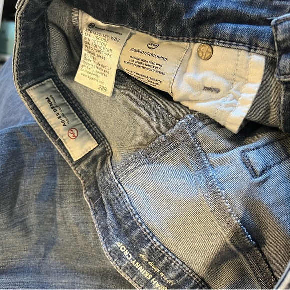 EUC AG Adriano Goldschmied faded Denim skinnies sz 28R - Picture 3 of 3